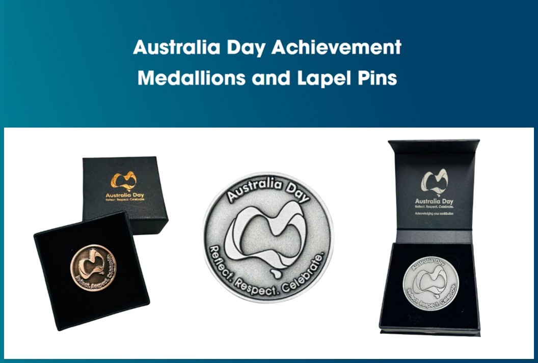 Australia Day Achievement Medallions and Lapel Pins